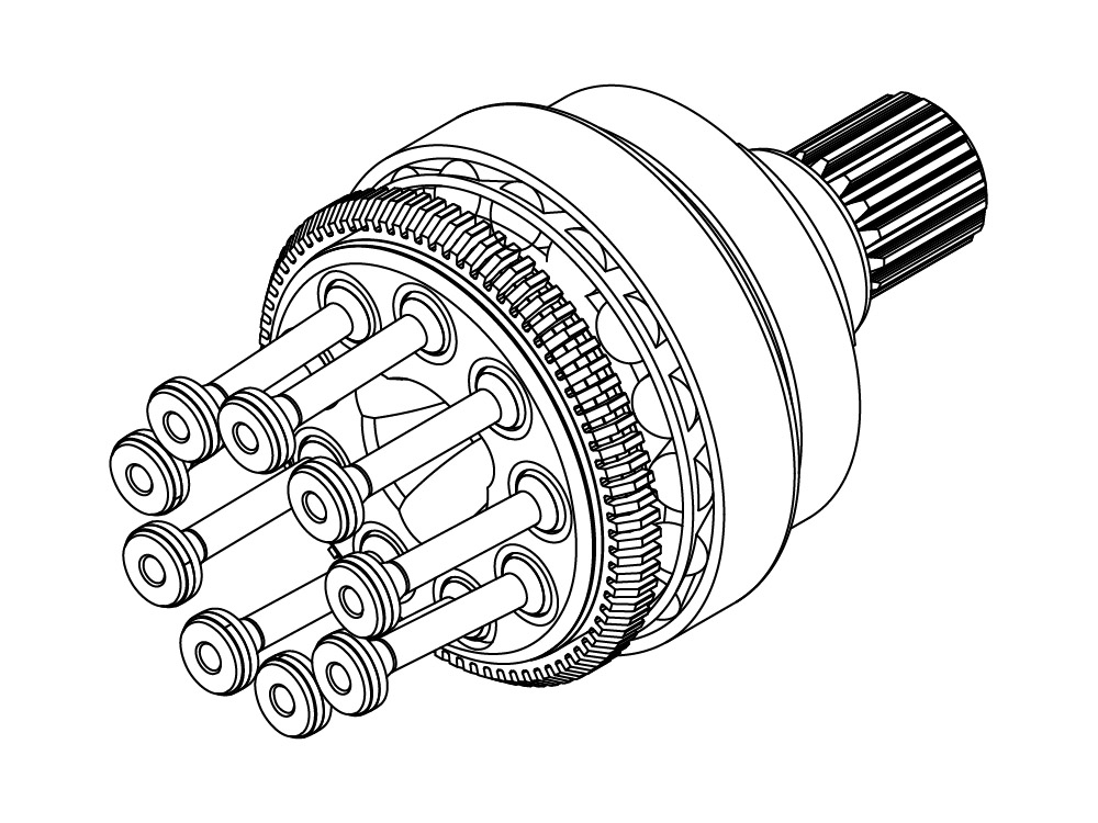 Danfoss 11088315 SERVICE SHAFT-SP H1B160 ASSY (DS)
